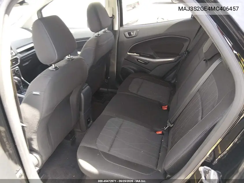 2021 Ford Ecosport Se VIN: MAJ3S2GE4MC406457 Lot: 45472971
