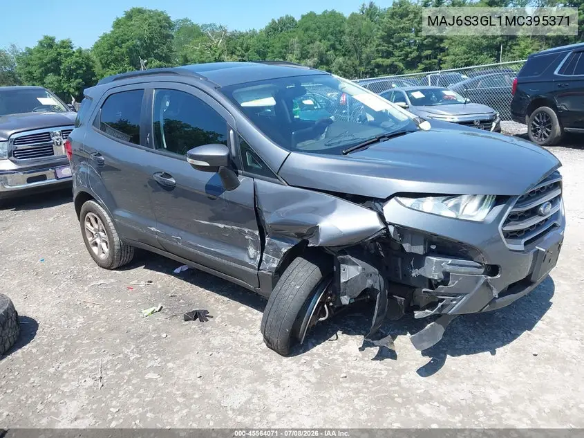 2021 Ford Ecosport Se VIN: MAJ6S3GL1MC395371 Lot: 45564071