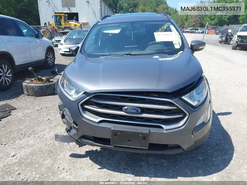 2021 Ford Ecosport Se VIN: MAJ6S3GL1MC395371 Lot: 45564071