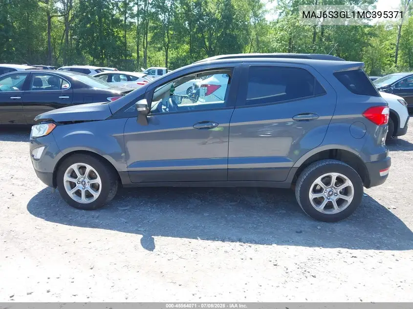 2021 Ford Ecosport Se VIN: MAJ6S3GL1MC395371 Lot: 45564071