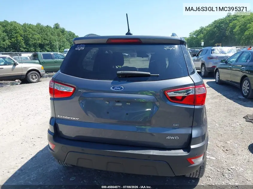 2021 Ford Ecosport Se VIN: MAJ6S3GL1MC395371 Lot: 45564071