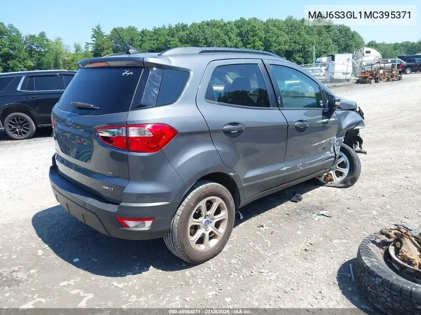 2021 Ford Ecosport Se VIN: MAJ6S3GL1MC395371 Lot: 45564071