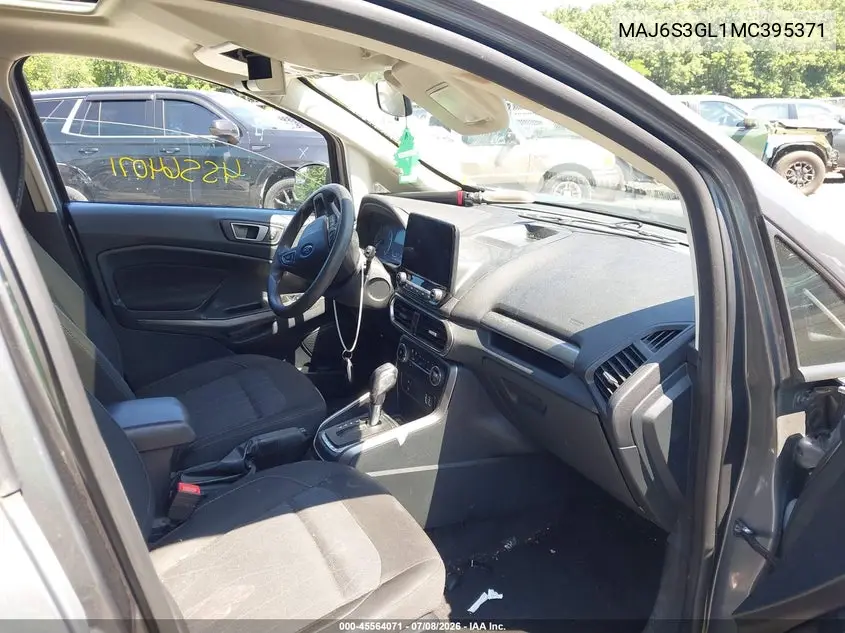 2021 Ford Ecosport Se VIN: MAJ6S3GL1MC395371 Lot: 45564071