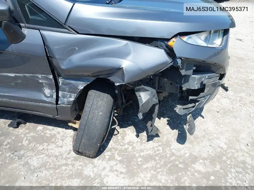 2021 Ford Ecosport Se VIN: MAJ6S3GL1MC395371 Lot: 45564071