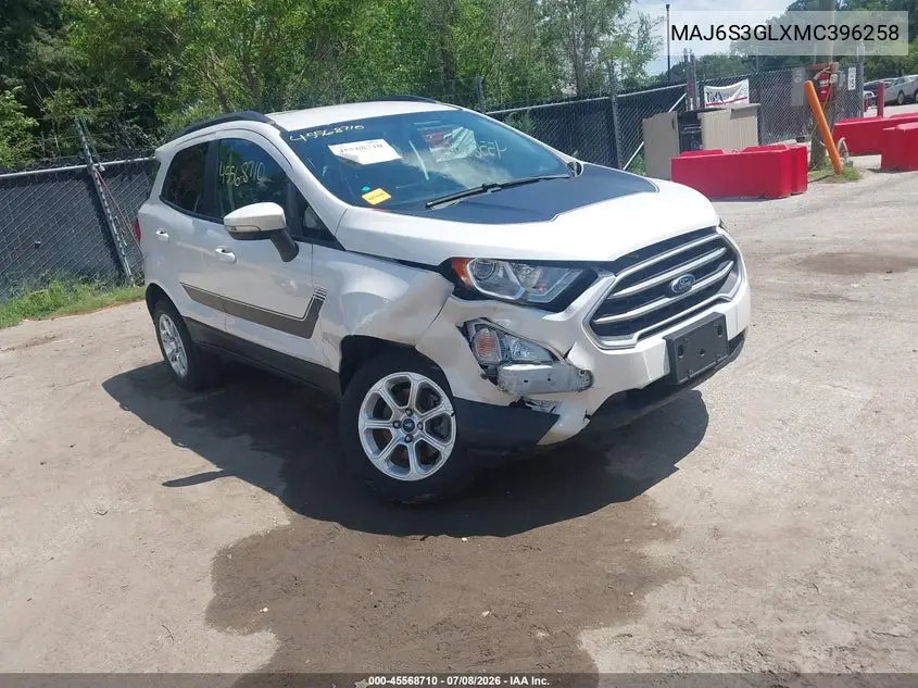 2021 Ford Ecosport Se VIN: MAJ6S3GLXMC396258 Lot: 45568710