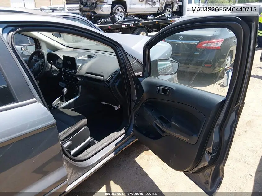 2021 Ford Ecosport Se VIN: MAJ3S2GE5MC440715 Lot: 45572787
