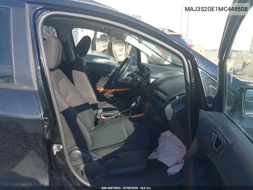 2021 Ford Ecosport Se VIN: MAJ3S2GE1MC449508 Lot: 45572843