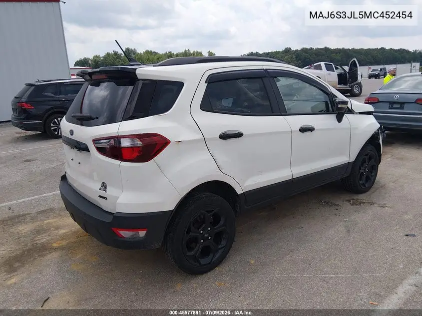 2021 Ford Ecosport Ses VIN: MAJ6S3JL5MC452454 Lot: 45577891