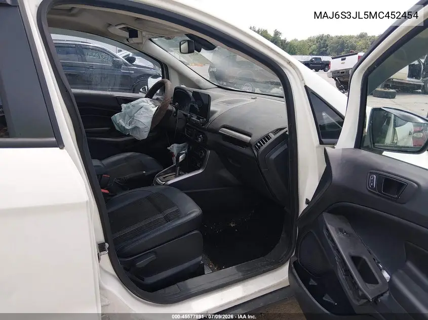 2021 Ford Ecosport Ses VIN: MAJ6S3JL5MC452454 Lot: 45577891