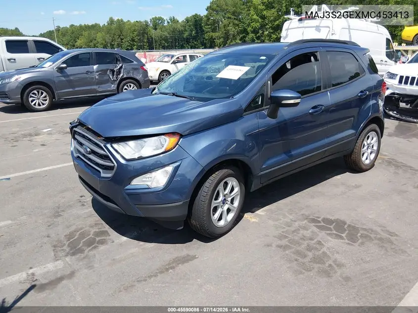 2021 Ford Ecosport Se VIN: MAJ3S2GEXMC453413 Lot: 45590086
