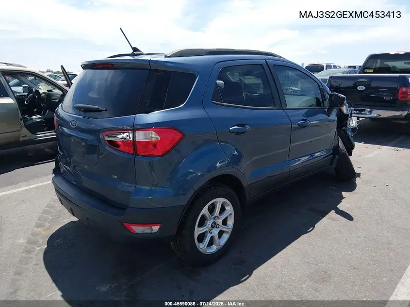 2021 Ford Ecosport Se VIN: MAJ3S2GEXMC453413 Lot: 45590086
