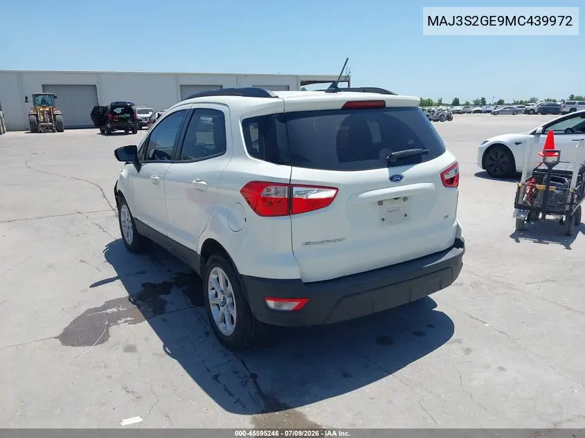 2021 Ford Ecosport Se VIN: MAJ3S2GE9MC439972 Lot: 45595246