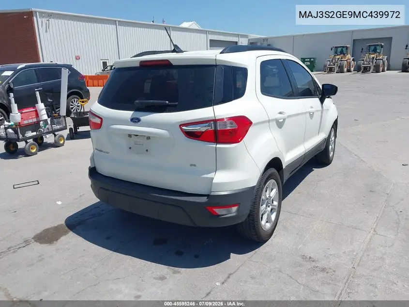 2021 Ford Ecosport Se VIN: MAJ3S2GE9MC439972 Lot: 45595246