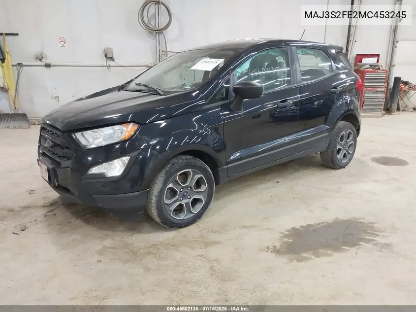 2021 Ford Ecosport S VIN: MAJ3S2FE2MC453245 Lot: 45602135