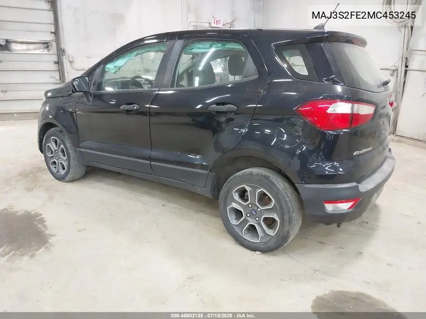 2021 Ford Ecosport S VIN: MAJ3S2FE2MC453245 Lot: 45602135