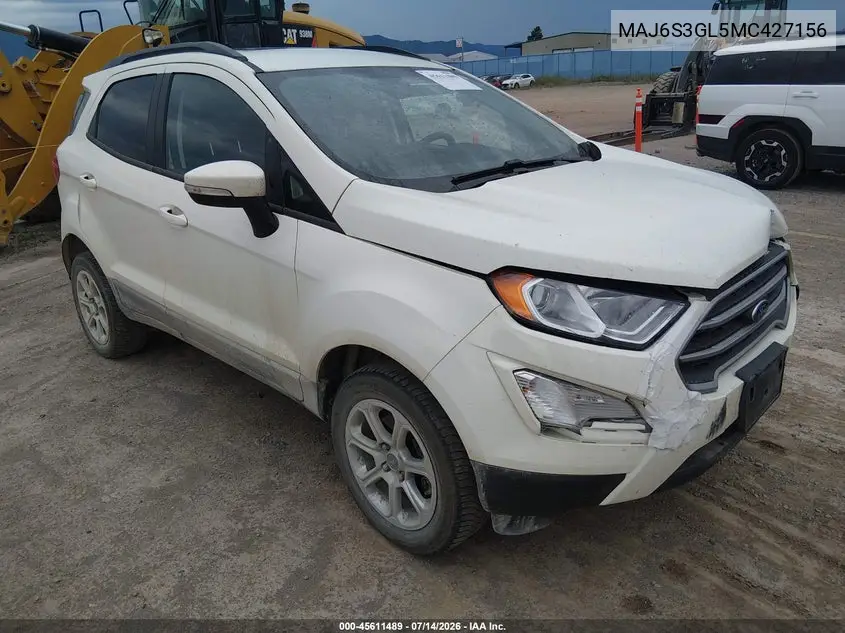 2021 Ford Ecosport Se VIN: MAJ6S3GL5MC427156 Lot: 45611489