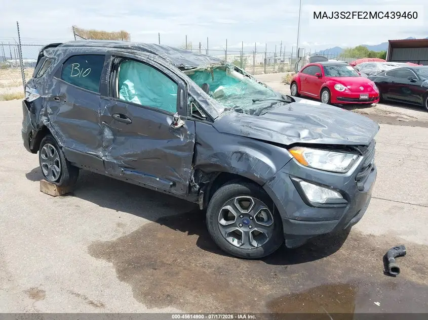 2021 Ford Ecosport S VIN: MAJ3S2FE2MC439460 Lot: 45614900