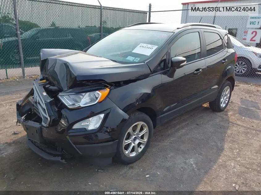 2021 Ford Ecosport Se VIN: MAJ6S3GL1MC424044 Lot: 45615441