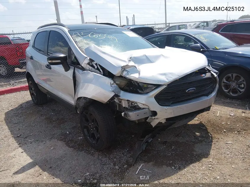 2021 Ford Ecosport Ses VIN: MAJ6S3JL4MC425102 Lot: 45685419