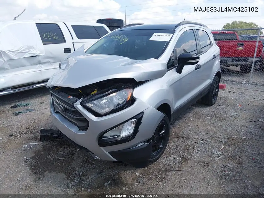 2021 Ford Ecosport Ses VIN: MAJ6S3JL4MC425102 Lot: 45685419