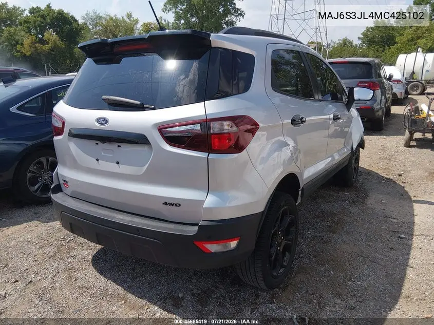2021 Ford Ecosport Ses VIN: MAJ6S3JL4MC425102 Lot: 45685419