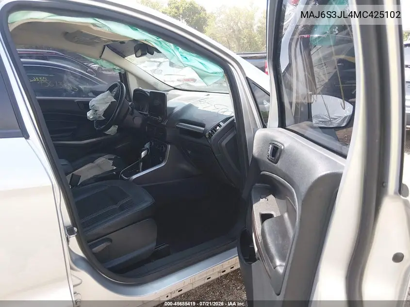2021 Ford Ecosport Ses VIN: MAJ6S3JL4MC425102 Lot: 45685419