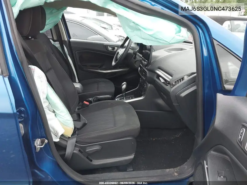 2022 Ford Ecosport Se VIN: MAJ6S3GL0NC473625 Lot: 45326862
