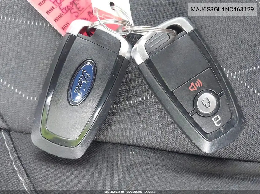 2022 Ford Ecosport Se VIN: MAJ6S3GL4NC463129 Lot: 45494440