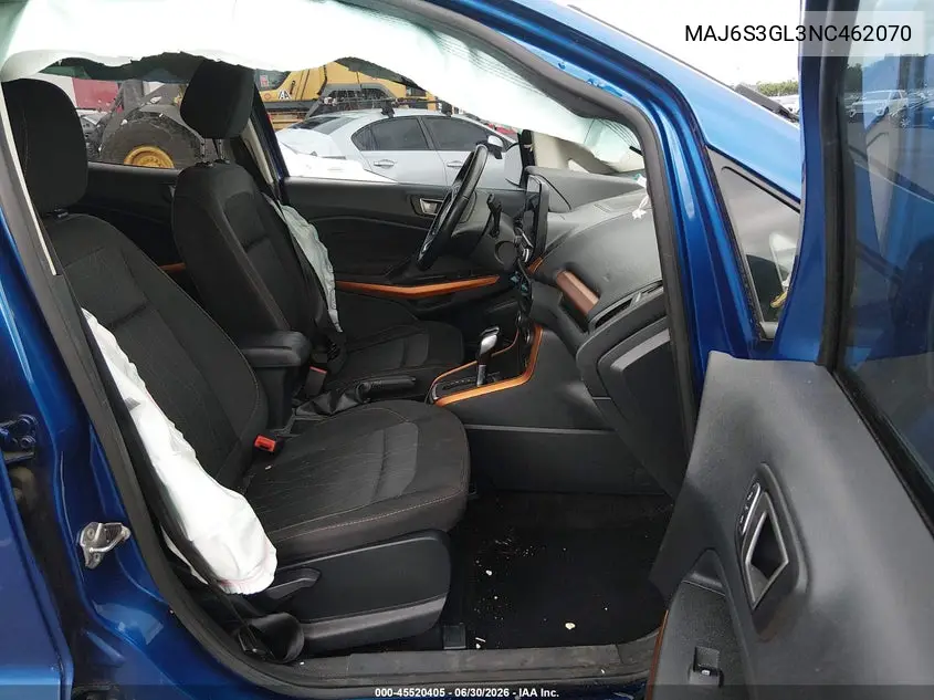 2022 Ford Ecosport Se VIN: MAJ6S3GL3NC462070 Lot: 45520405