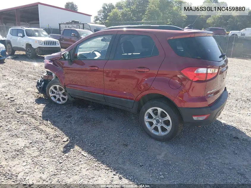 2022 Ford Ecosport Se VIN: MAJ6S3GL1NC459880 Lot: 45533054