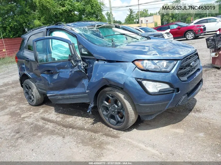 2022 Ford Ecosport Ses VIN: MAJ6S3JL7NC463019 Lot: 45565772