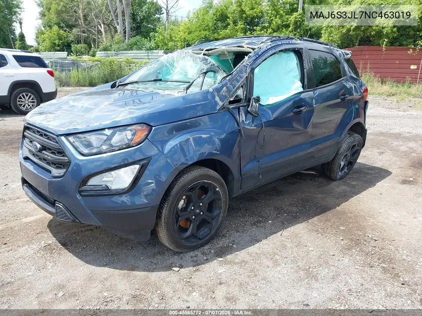 2022 Ford Ecosport Ses VIN: MAJ6S3JL7NC463019 Lot: 45565772