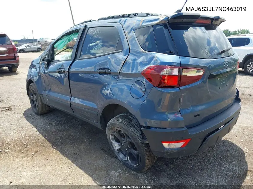 2022 Ford Ecosport Ses VIN: MAJ6S3JL7NC463019 Lot: 45565772