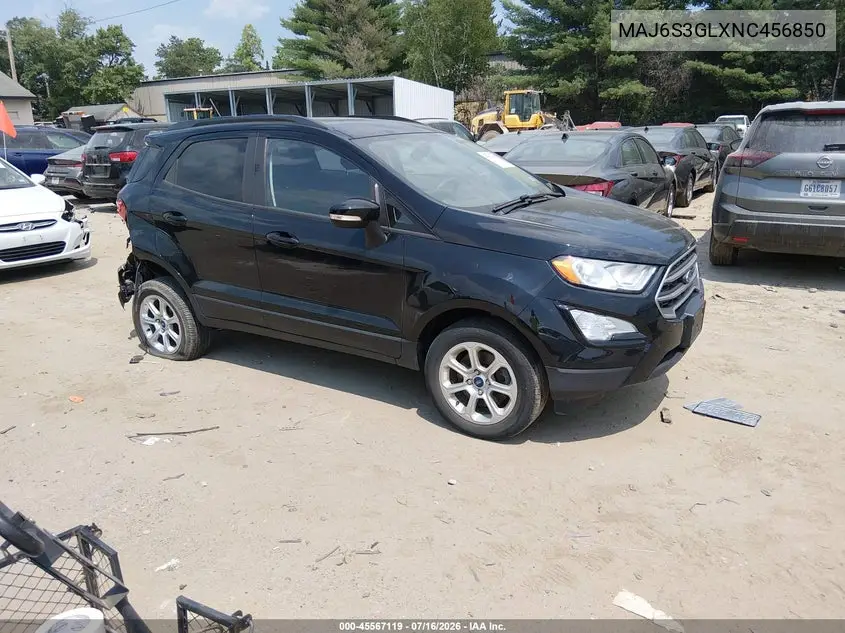 2022 Ford Ecosport Se VIN: MAJ6S3GLXNC456850 Lot: 45567119