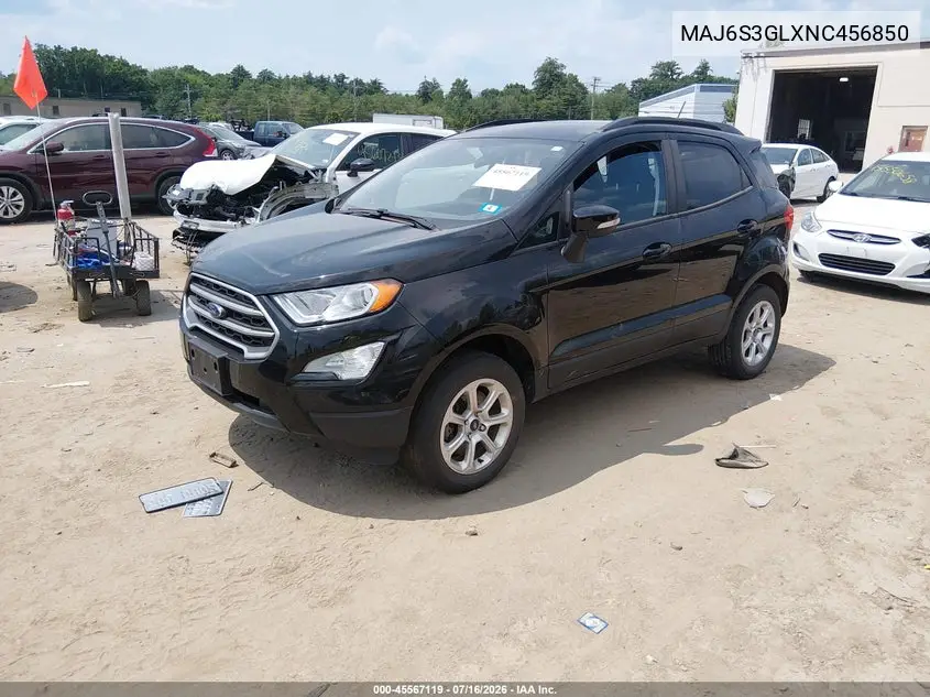 2022 Ford Ecosport Se VIN: MAJ6S3GLXNC456850 Lot: 45567119