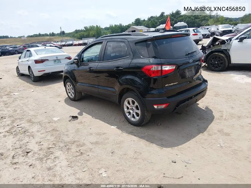 2022 Ford Ecosport Se VIN: MAJ6S3GLXNC456850 Lot: 45567119