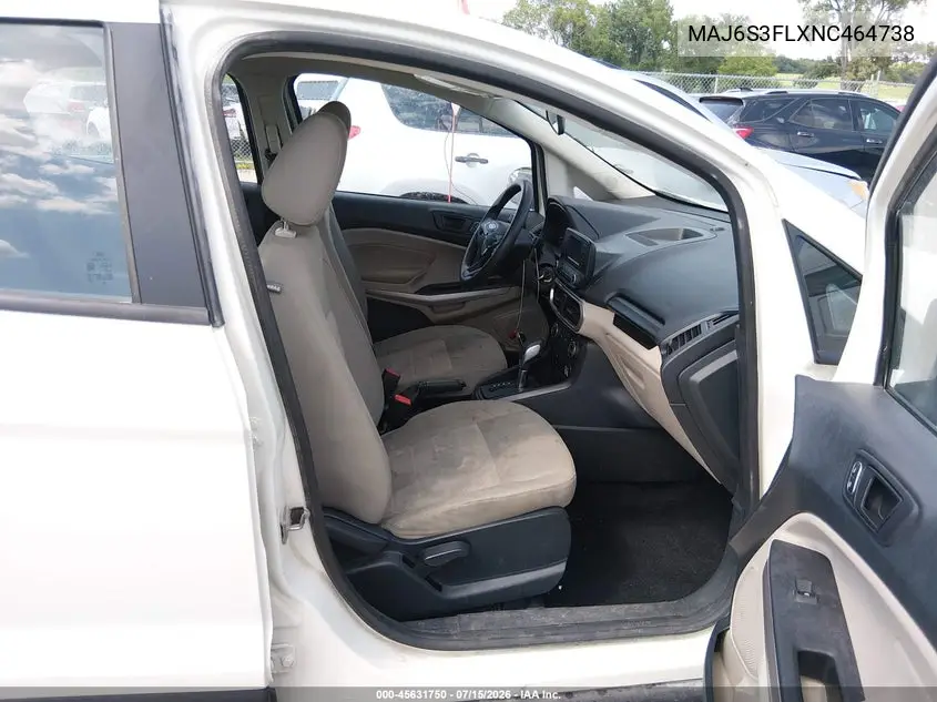 2022 Ford Ecosport S VIN: MAJ6S3FLXNC464738 Lot: 45631750