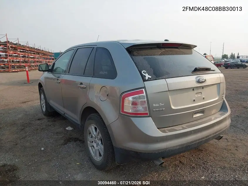 2008 Ford Edge Sel VIN: 2FMDK48C08BB30013 Lot: 30094460