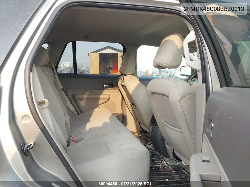 2008 Ford Edge Sel VIN: 2FMDK48C08BB30013 Lot: 30094460