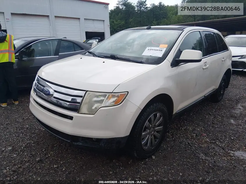 2FMDK39C28BA00646 2008 Ford Edge Limited
