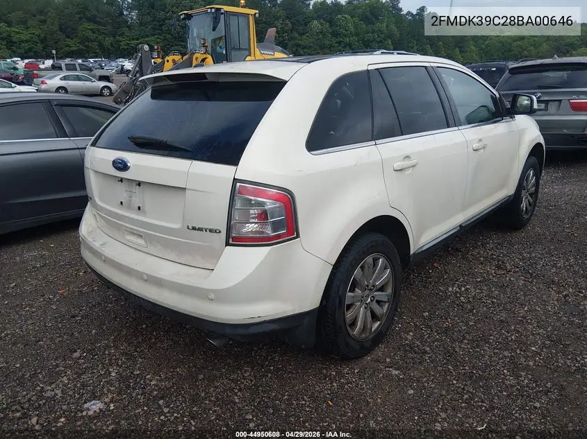 2FMDK39C28BA00646 2008 Ford Edge Limited