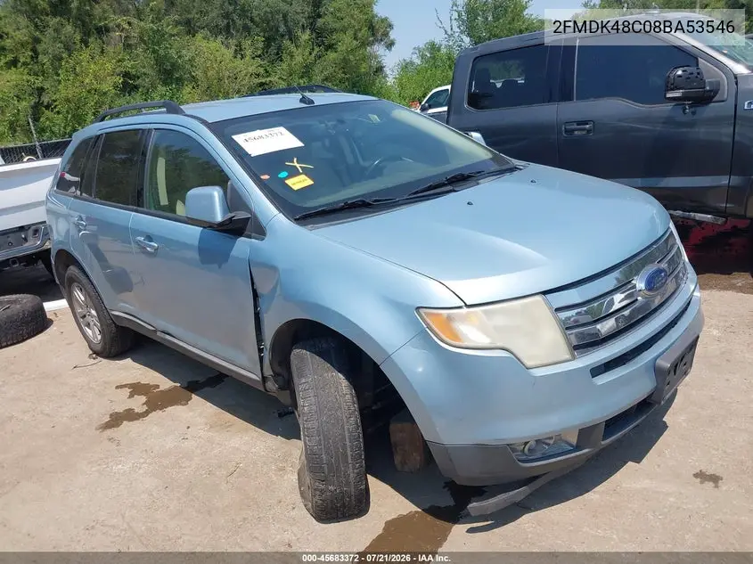 2008 Ford Edge Sel VIN: 2FMDK48C08BA53546 Lot: 45683372