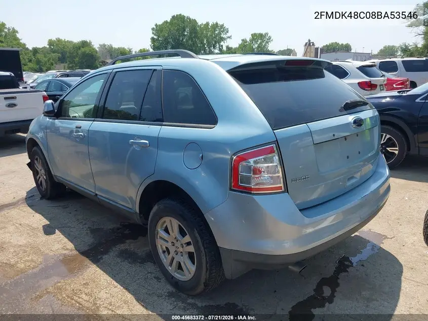 2008 Ford Edge Sel VIN: 2FMDK48C08BA53546 Lot: 45683372