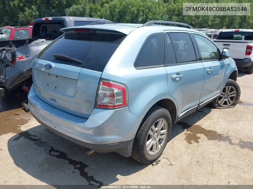 2008 Ford Edge Sel VIN: 2FMDK48C08BA53546 Lot: 45683372