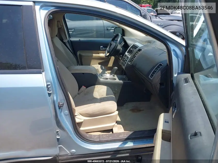 2008 Ford Edge Sel VIN: 2FMDK48C08BA53546 Lot: 45683372