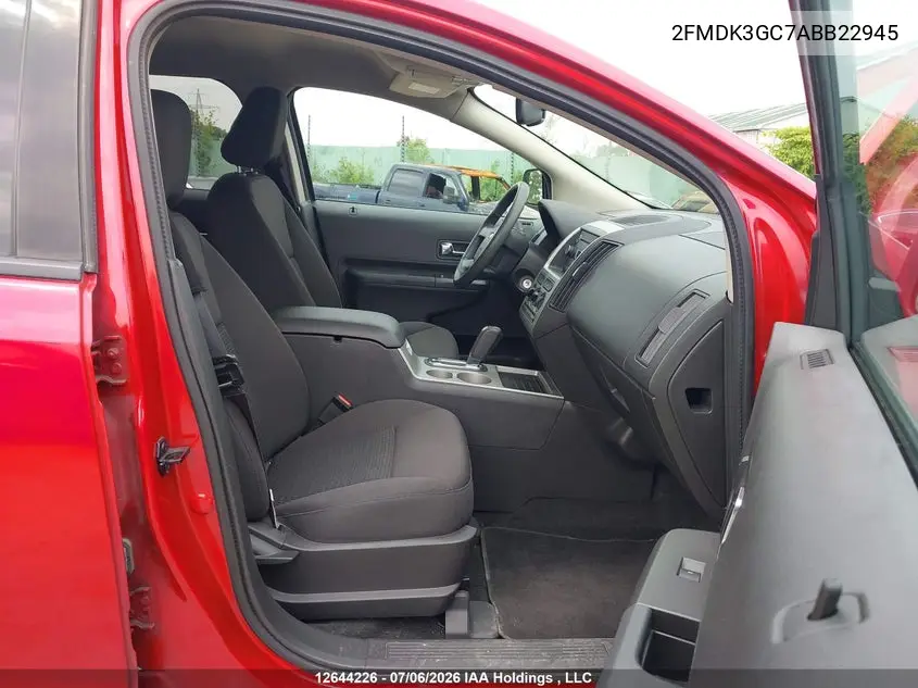 2010 Ford Edge Se VIN: 2FMDK3GC7ABB22945 Lot: 12644226