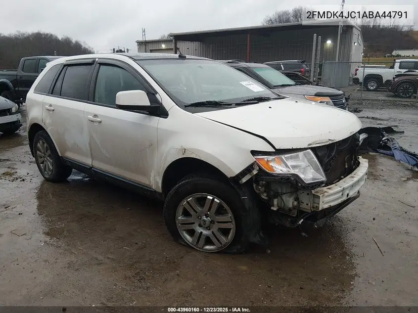 2010 Ford Edge Sel VIN: 2FMDK4JC1ABA44791 Lot: 43960160