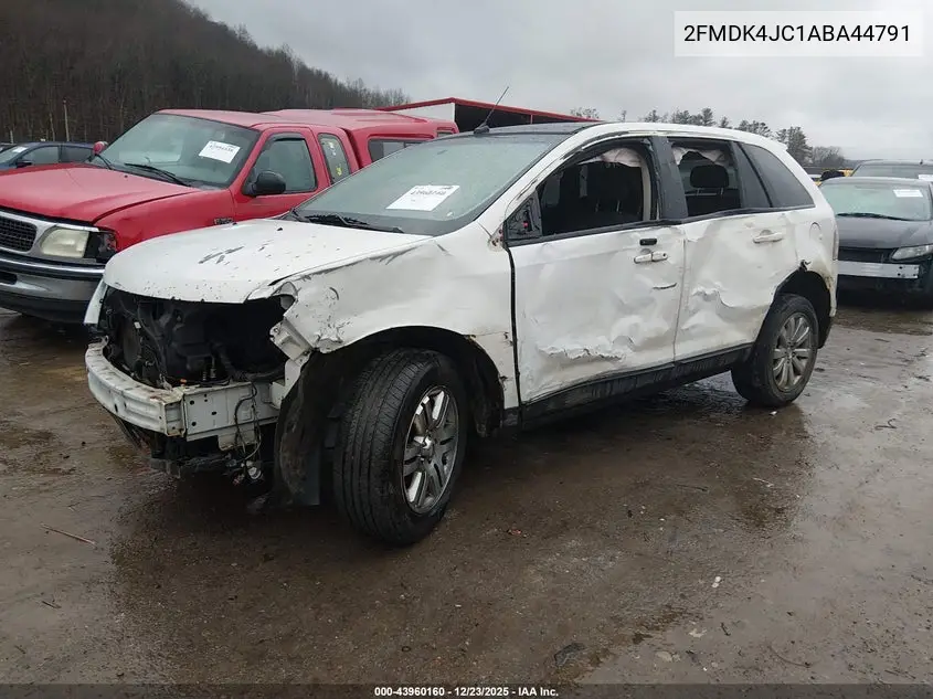 2010 Ford Edge Sel VIN: 2FMDK4JC1ABA44791 Lot: 43960160