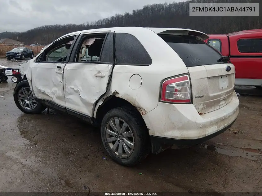 2010 Ford Edge Sel VIN: 2FMDK4JC1ABA44791 Lot: 43960160