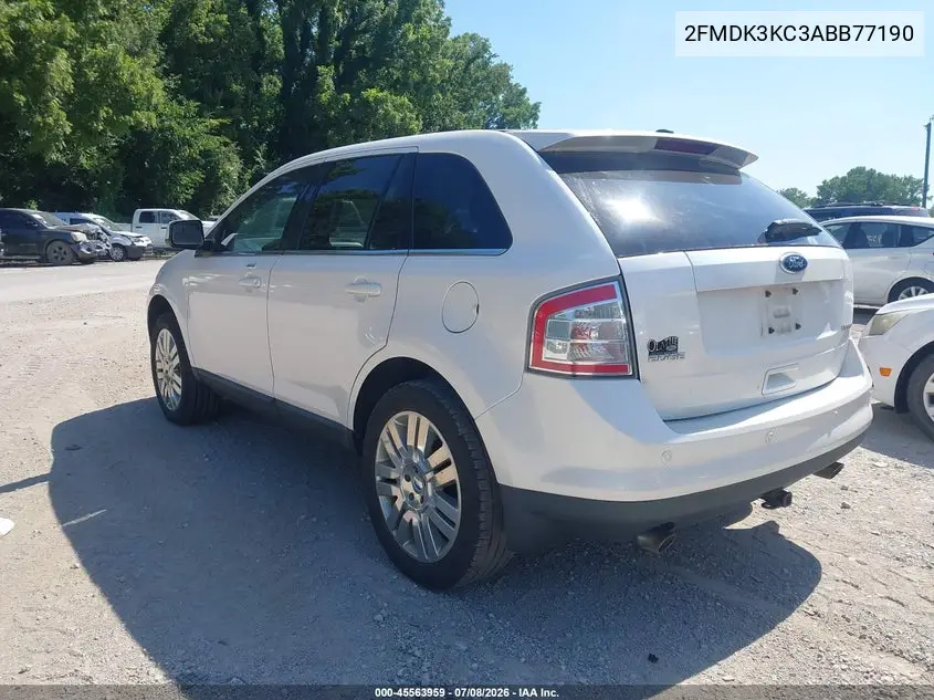 2010 Ford Edge Limited VIN: 2FMDK3KC3ABB77190 Lot: 45563959